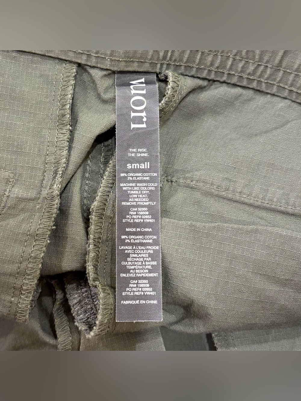 Vuori Ripstop Climbing Pants in Army Green Lightweight - Women’s Size Small - Picture 4 of 8
